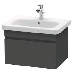 Duravit DuraStyle 650mm 1-Drawer Wall Mounted Vanity Unit - Graphite Matt