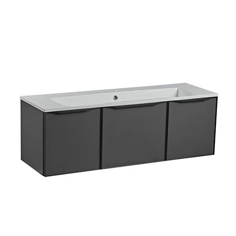 Roper Rhodes Frame 1200mm Wall Mounted Vanity Unit & Isocast Basin - Gloss Dark Clay 3 Roper Rhodes Frame 1200mm Wall Mounted Vanity Unit & Isocast Basin - Gloss Dark Clay