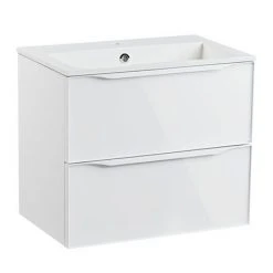 Roper Rhodes Frame 600mm Wall Mounted Vanity Unit & Isocast Basin - Gloss White