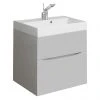 Crosswater Glide II Vanity Unit and Basin - Storm Grey 1 Crosswater Glide II Vanity Unit and Basin - Storm Grey -Wall Hung Vanity Units Shop GL 50 DSG P
