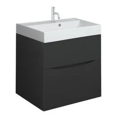 Crosswater Glide II Vanity Unit and Basin - Matt Black