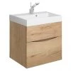 Crosswater Glide II Vanity Unit and Basin - Windsor Oak 1 Crosswater Glide II Vanity Unit and Basin - Windsor Oak -Wall Hung Vanity Units Shop GL 50 WO P