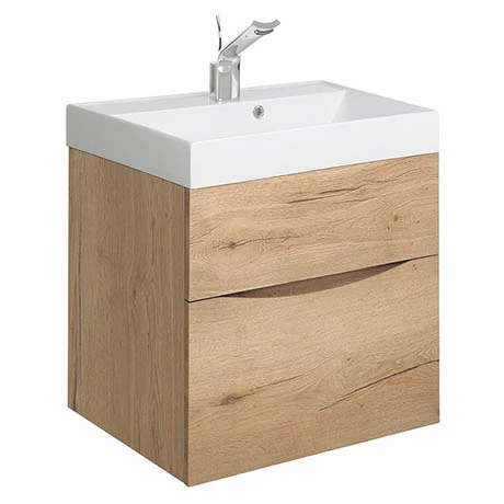 Crosswater Glide II Vanity Unit and Basin - Windsor Oak 3 Crosswater Glide II Vanity Unit and Basin - Windsor Oak