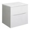 Crosswater Glide II Wall Hung Countertop Vanity Unit - White Gloss with Marble Worktop 2 Crosswater Glide II Wall Hung Countertop Vanity Unit - White Gloss with Marble Worktop -Wall Hung Vanity Units Shop GL2 50 WG PN