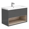 Haywood 800mm Gloss Grey / Driftwood Wall Hung Vanity Unit with Open Shelf + Ceramic Basin 2 Haywood 800mm Gloss Grey / Driftwood Wall Hung Vanity Unit with Open Shelf + Ceramic Basin -Wall Hung Vanity Units Shop HYGWH8 np