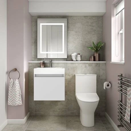 Milan Juno 500 x 360mm Grey Mist Wall Hung Vanity Unit 8 Milan Juno 500 x 360mm Grey Mist Wall Hung Vanity Unit - Image 6