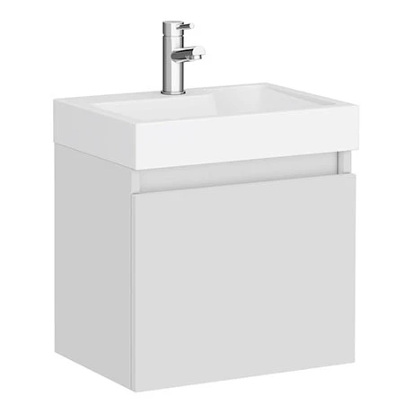 Milan Juno 500 x 360mm Grey Mist Wall Hung Vanity Unit 3 Milan Juno 500 x 360mm Grey Mist Wall Hung Vanity Unit