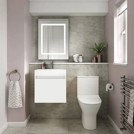 Milan Juno 500 x 360mm Gloss White Wall Hung Vanity Unit 6 Milan Juno 500 x 360mm Gloss White Wall Hung Vanity Unit - Image 4