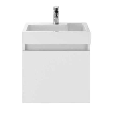 Milan Juno 500 x 360mm Gloss White Wall Hung Vanity Unit 4 Milan Juno 500 x 360mm Gloss White Wall Hung Vanity Unit - Image 2