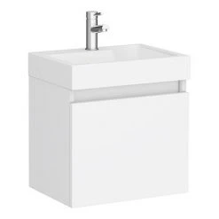 Milan Juno 500 x 360mm Gloss White Wall Hung Vanity Unit