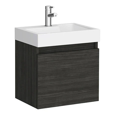 Milan Juno 500 x 360mm Black Wall Hung Vanity Unit 3 Milan Juno 500 x 360mm Black Wall Hung Vanity Unit