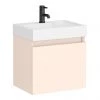 Milan Juno 500 x 360mm Blush Pink Wall Hung Vanity Unit -Wall Hung Vanity Units Shop JN5MP p