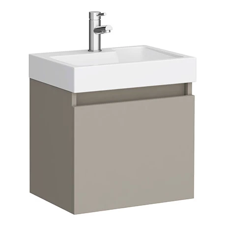 Milan Juno 500 x 360mm Stone Grey Wall Hung Vanity Unit 3 Milan Juno 500 x 360mm Stone Grey Wall Hung Vanity Unit