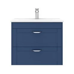 Keswick Blue 620mm Traditional Wall Hung 2 Drawer Vanity Unit 11 Keswick Blue 620mm Traditional Wall Hung 2 Drawer Vanity Unit -Wall Hung Vanity Units Shop KES BLU 6WH2D d3 460