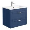 Keswick Blue 620mm Traditional Wall Hung 2 Drawer Vanity Unit -Wall Hung Vanity Units Shop KES BLU 6WH2D p