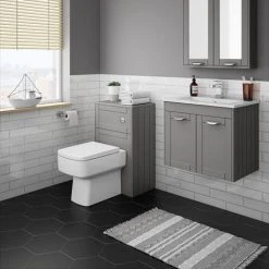 Keswick Grey 620mm Traditional Wall Hung 2 Door Vanity Unit 10 Keswick Grey 620mm Traditional Wall Hung 2 Door Vanity Unit -Wall Hung Vanity Units Shop KES GRY 6WH2C d2 460