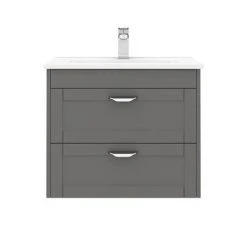 Keswick Grey 620mm Traditional Wall Hung 2 Drawer Vanity Unit 11 Keswick Grey 620mm Traditional Wall Hung 2 Drawer Vanity Unit -Wall Hung Vanity Units Shop KES GRY 6WH2D d4 460