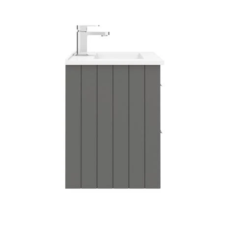 Keswick Grey 620mm Traditional Wall Hung 2 Drawer Vanity Unit 7 Keswick Grey 620mm Traditional Wall Hung 2 Drawer Vanity Unit - Image 5
