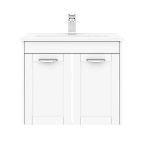 Keswick White 620mm Traditional Wall Hung 2 Door Vanity Unit 6 Keswick White 620mm Traditional Wall Hung 2 Door Vanity Unit - Image 4