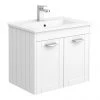 Keswick White 620mm Traditional Wall Hung 2 Door Vanity Unit -Wall Hung Vanity Units Shop KES WHT 6WH2C p