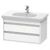 Duravit Ketho 800mm 2-Drawer Wall Mounted Vanity Unit with D-Code Basin - White Matt 2 Duravit Ketho 800mm 2-Drawer Wall Mounted Vanity Unit with D-Code Basin - White Matt -Wall Hung Vanity Units Shop KT6647WHI P