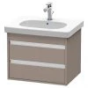 Duravit Ketho 600mm 2-Drawer Wall Mounted Vanity Unit with D-Code Basin - Basalt Matt 2 Duravit Ketho 600mm 2-Drawer Wall Mounted Vanity Unit with D-Code Basin - Basalt Matt -Wall Hung Vanity Units Shop KT6650BAS P