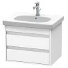 Duravit Ketho 600mm 2-Drawer Wall Mounted Vanity Unit with D-Code Basin - White Matt 2 Duravit Ketho 600mm 2-Drawer Wall Mounted Vanity Unit with D-Code Basin - White Matt -Wall Hung Vanity Units Shop KT6650WHI P