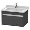 Duravit Ketho 650mm 1-Drawer Wall Mounted Vanity Unit with Starck 3 Basin - Graphite Matt 1 Duravit Ketho 650mm 1-Drawer Wall Mounted Vanity Unit with Starck 3 Basin - Graphite Matt -Wall Hung Vanity Units Shop KT6663GRA P
