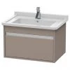 Duravit Ketho 800mm 1-Drawer Wall Mounted Vanity Unit with Starck 3 Basin - Basalt Matt 1 Duravit Ketho 800mm 1-Drawer Wall Mounted Vanity Unit with Starck 3 Basin - Basalt Matt -Wall Hung Vanity Units Shop KT6664BAS P