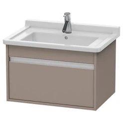 Duravit Ketho 800mm 1-Drawer Wall Mounted Vanity Unit with Starck 3 Basin - Basalt Matt