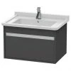 Duravit Ketho 800mm 1-Drawer Wall Mounted Vanity Unit with Starck 3 Basin - Graphite Matt 1 Duravit Ketho 800mm 1-Drawer Wall Mounted Vanity Unit with Starck 3 Basin - Graphite Matt -Wall Hung Vanity Units Shop KT6664GRA P
