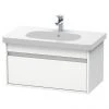 Duravit Ketho 800mm 1-Drawer Wall Mounted Vanity Unit with D-Code Basin - White Matt 2 Duravit Ketho 800mm 1-Drawer Wall Mounted Vanity Unit with D-Code Basin - White Matt -Wall Hung Vanity Units Shop KT6667WHI P