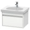 Duravit Ketho 600mm 1-Drawer Wall Mounted Vanity Unit with D-Code Basin - White Matt 2 Duravit Ketho 600mm 1-Drawer Wall Mounted Vanity Unit with D-Code Basin - White Matt -Wall Hung Vanity Units Shop KT6670WHI P