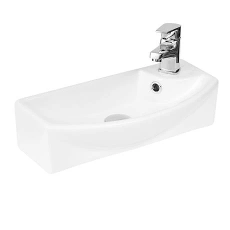 Arezzo Matt Blue 450mm 1TH Wall Hung Cloakroom Vanity Unit 4 Arezzo Matt Blue 450mm 1TH Wall Hung Cloakroom Vanity Unit - Image 2