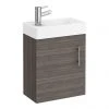Milan W400 x D222mm Grey Avola Effect Compact Wall Hung Basin Unit 1 Milan W400 x D222mm Grey Avola Effect Compact Wall Hung Basin Unit -Wall Hung Vanity Units Shop MIL009 p1