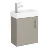 Milan W400 x D222mm Stone Grey Compact Wall Hung Basin Unit -Wall Hung Vanity Units Shop MIL012 prod1