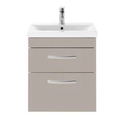 Modern 500mm Matt Stone Grey 2 Drawer Wall Hung Vanity Unit 7 Modern 500mm Matt Stone Grey 2 Drawer Wall Hung Vanity Unit -Wall Hung Vanity Units Shop MODSG52D d2 460