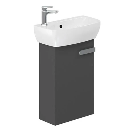 Britton MyHome Cloakroom Wall Hung Vanity Unit - Grey 3 Britton MyHome Cloakroom Wall Hung Vanity Unit - Grey