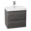 Monza Graphite Oak 500mm Wide Wall Mounted Vanity Unit 2 Monza Graphite Oak 500mm Wide Wall Mounted Vanity Unit -Wall Hung Vanity Units Shop MZ5GOWH1 P