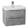 Monza Concrete Effect 600mm Wide Wall Mounted Vanity Unit 2 Monza Concrete Effect 600mm Wide Wall Mounted Vanity Unit -Wall Hung Vanity Units Shop MZ6CNWH1 p
