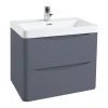 Monza Matt Grey 600mm Wide Wall Mounted Vanity Unit -Wall Hung Vanity Units Shop MZ6MGWH1 p