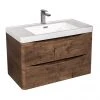 Monza Chestnut 750mm Wide Wall Mounted Vanity Unit 1 Monza Chestnut 750mm Wide Wall Mounted Vanity Unit -Wall Hung Vanity Units Shop MZ75CTWH1 p
