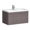 Monza 800mm Wall Hung 1 Drawer Vanity Unit (Stone Grey Woodgrain - Depth 450mm) -Wall Hung Vanity Units Shop MZ800WH1DG n p