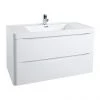Monza Gloss White 900mm Wide Wall Mounted Vanity Unit 2 Monza Gloss White 900mm Wide Wall Mounted Vanity Unit -Wall Hung Vanity Units Shop MZ9GWWH1 P