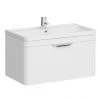 Monza Wall Hung 1 Drawer Vanity Unit w. Chrome Handle W800 x D445mm 1 Monza Wall Hung 1 Drawer Vanity Unit w. Chrome Handle W800 x D445mm -Wall Hung Vanity Units Shop Monza 800 Wall Hung 1 Drawer Vanity Unit with Basin p