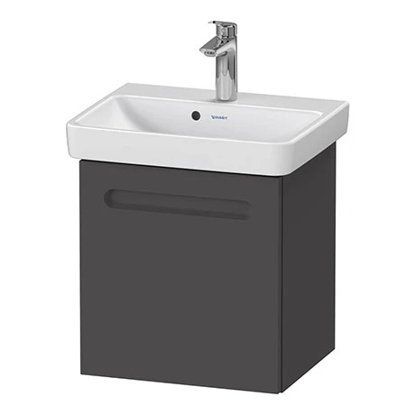 Duravit No.1 500mm Graphite Matt Wall Mounted Vanity Unit with Basin 3 Duravit No.1 500mm Graphite Matt Wall Mounted Vanity Unit with Basin