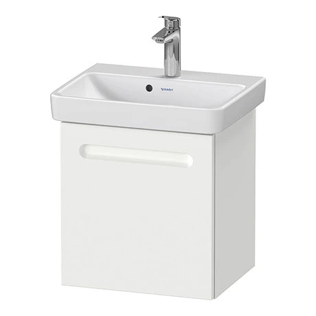 Duravit No.1 500mm White Matt Wall Mounted Vanity Unit with Basin 3 Duravit No.1 500mm White Matt Wall Mounted Vanity Unit with Basin