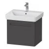 Duravit No.1 600mm Graphite Matt 1-Drawer Wall Mounted Vanity Unit with Basin 2 Duravit No.1 600mm Graphite Matt 1-Drawer Wall Mounted Vanity Unit with Basin -Wall Hung Vanity Units Shop N600GRA P