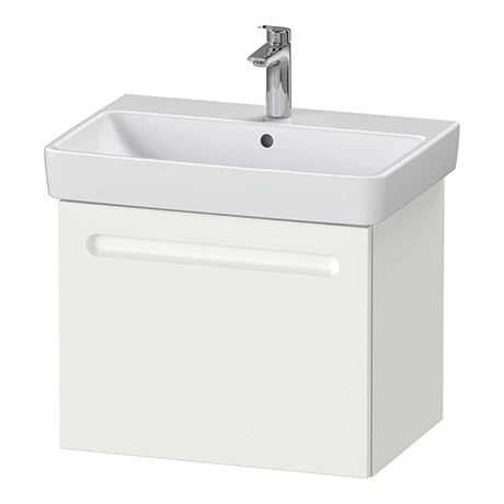 Duravit No.1 650mm White Matt 1-Drawer Wall Mounted Vanity Unit with Basin 3 Duravit No.1 650mm White Matt 1-Drawer Wall Mounted Vanity Unit with Basin