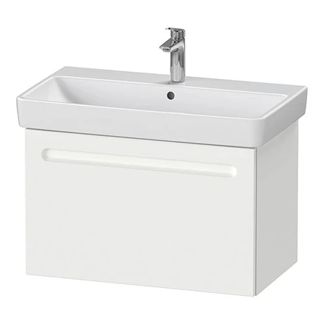 Duravit No.1 800mm White Matt 1-Drawer Wall Mounted Vanity Unit with Basin 3 Duravit No.1 800mm White Matt 1-Drawer Wall Mounted Vanity Unit with Basin